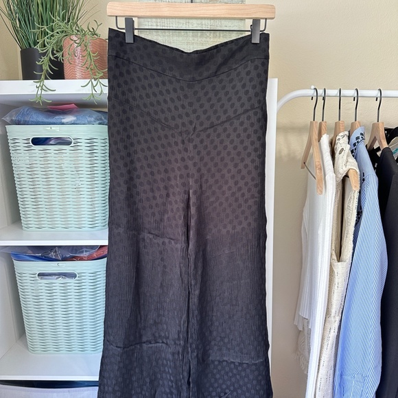 Madewell  |  Drapey Jacquard Huston Pull on pant black size M - Picture 9 of 11